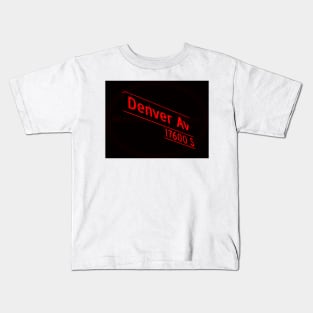 Denver Avenue, Los Angeles, California by Mistah Wilson Kids T-Shirt